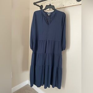 Knit navy blue dress size medium.Brand new with tags😊